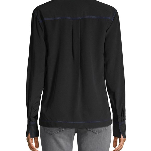 Rag & Bone Shields Silk Wrap Shirt - Picture 3 of 8